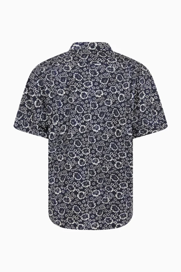 BOWLING SHIRT WITH MACROFLORAL DESIGN